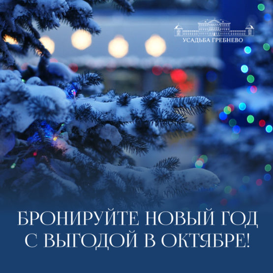 Бронируйте Новый год с выгодой в октябре!