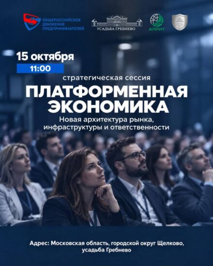 15 октября. Стратегическая сессия «Платформенная экономика: новая архитектура рынка, инфраструктуры и ответственности»